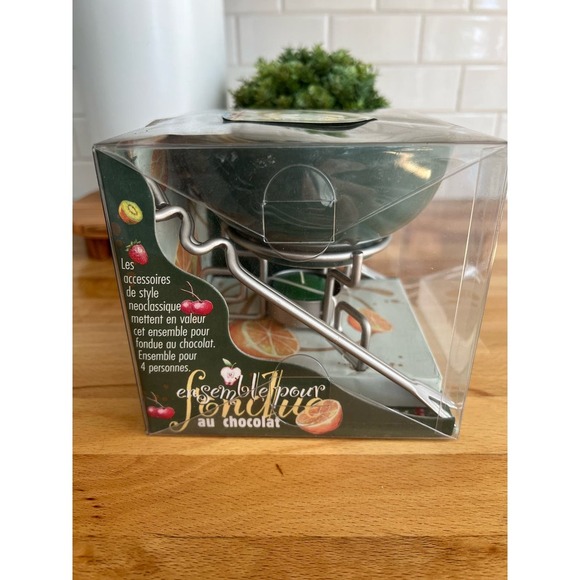 Mini Ceramic Chocolate Fondue Set - Picture 5 of 6